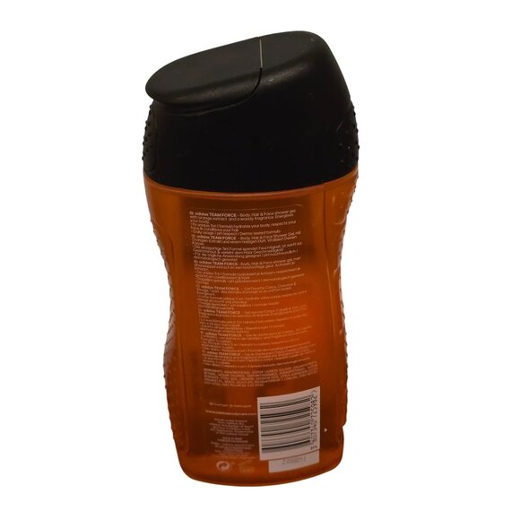 Adidas Team Force Shower Gel 250ml Orange Extract Hydrating For Body Face & Hair - Picture 2 of 2